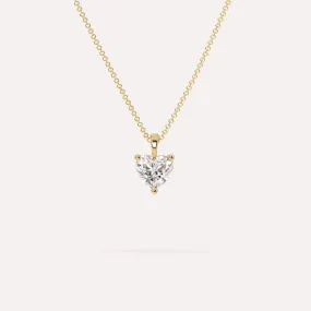 1 carat Heart Diamond Pendant Necklace