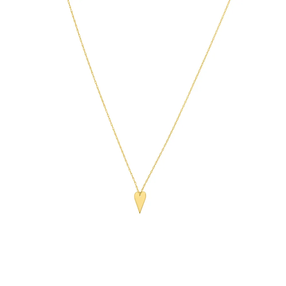 14k Gold Heart Pendant Necklace