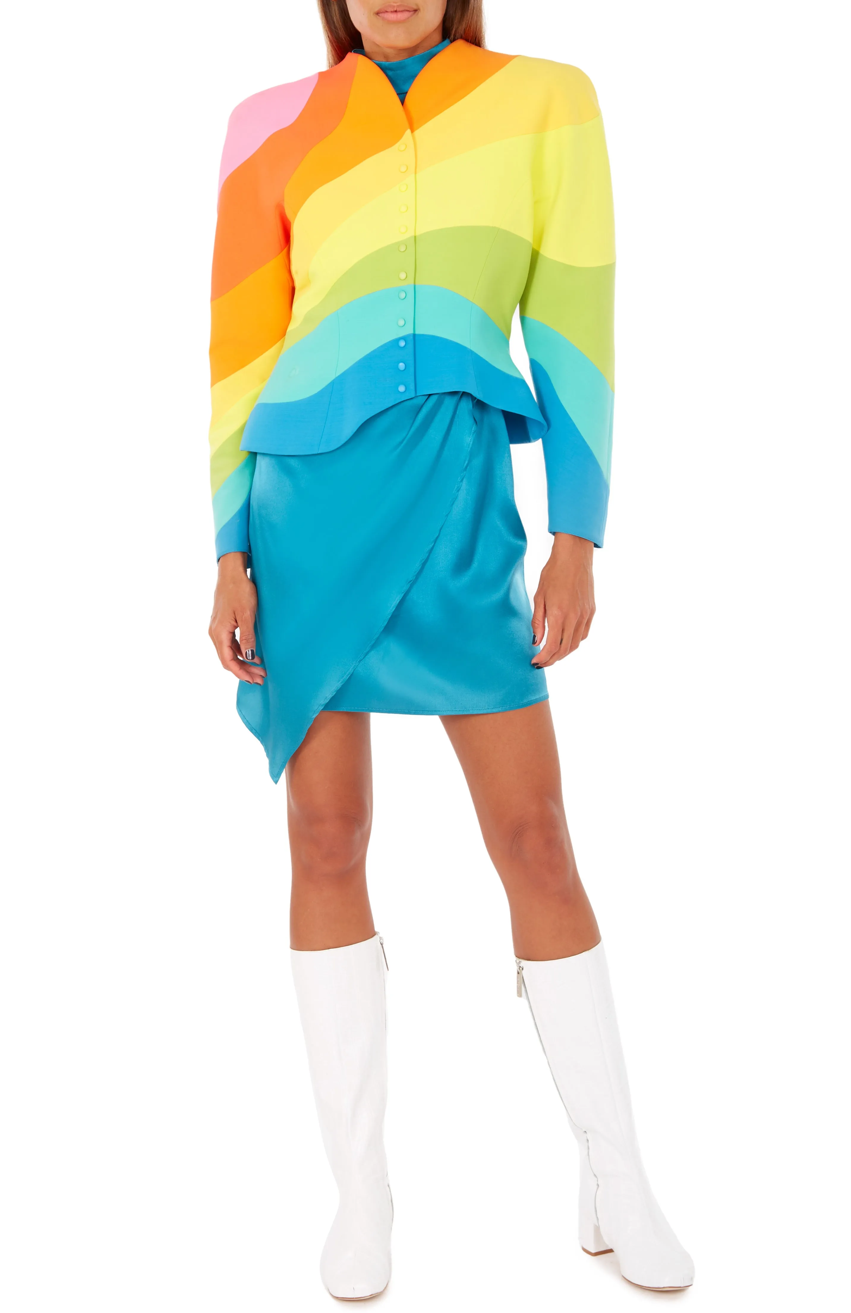 1990's Thierry Mugler Rainbow Jacket. Rent: £3000/Day