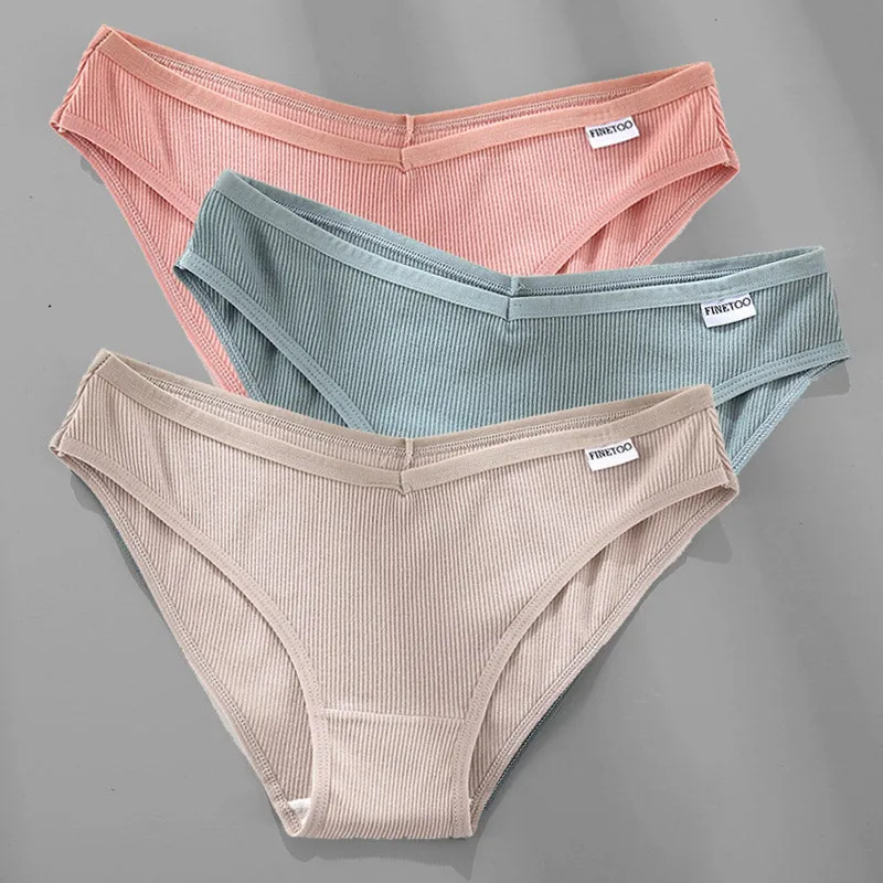 3pcs, Cotton Panties Underwear Sexy Briefs