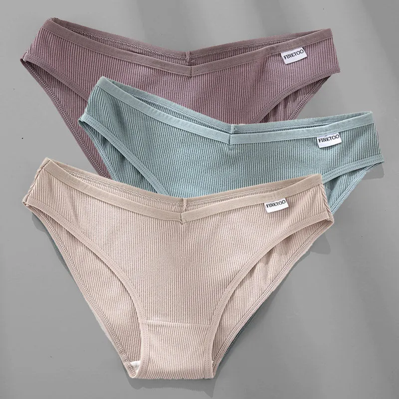 3pcs, Cotton Panties Underwear Sexy Briefs