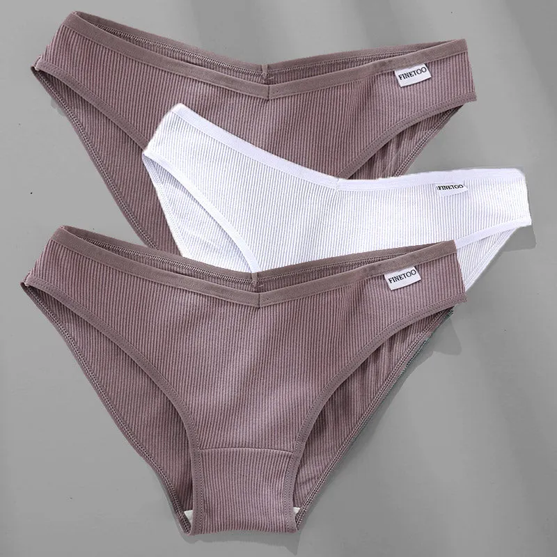 3pcs, Cotton Panties Underwear Sexy Briefs