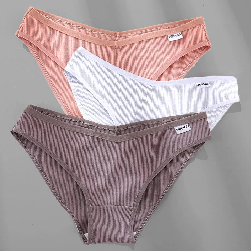 3pcs, Cotton Panties Underwear Sexy Briefs