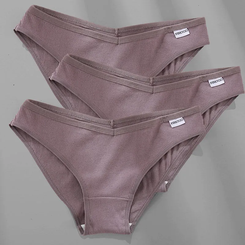 3pcs, Cotton Panties Underwear Sexy Briefs