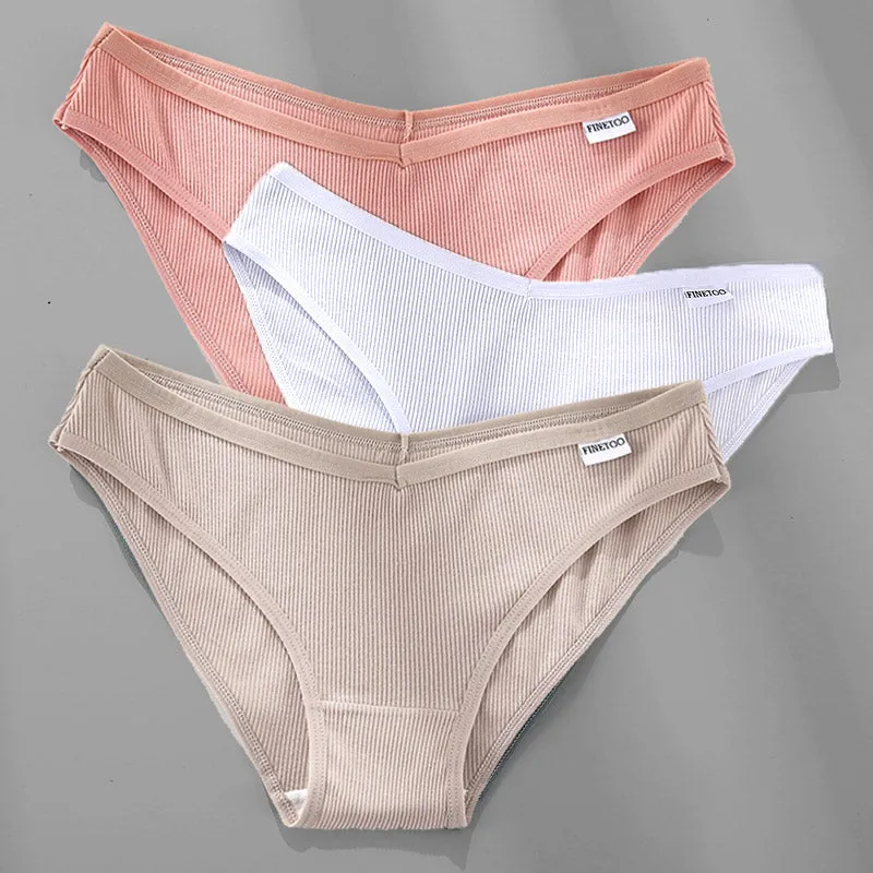 3pcs, Cotton Panties Underwear Sexy Briefs