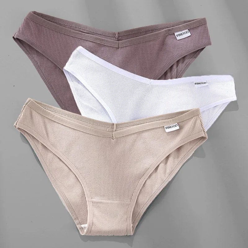 3pcs, Cotton Panties Underwear Sexy Briefs