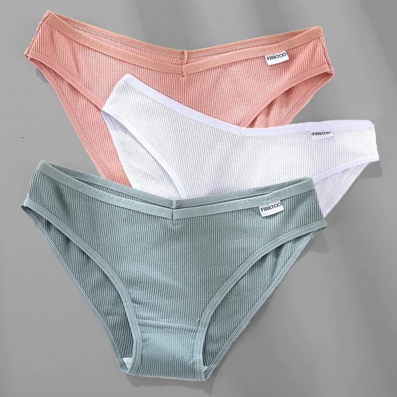 3pcs, Cotton Panties Underwear Sexy Briefs