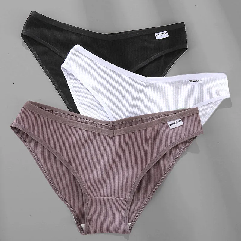 3pcs, Cotton Panties Underwear Sexy Briefs