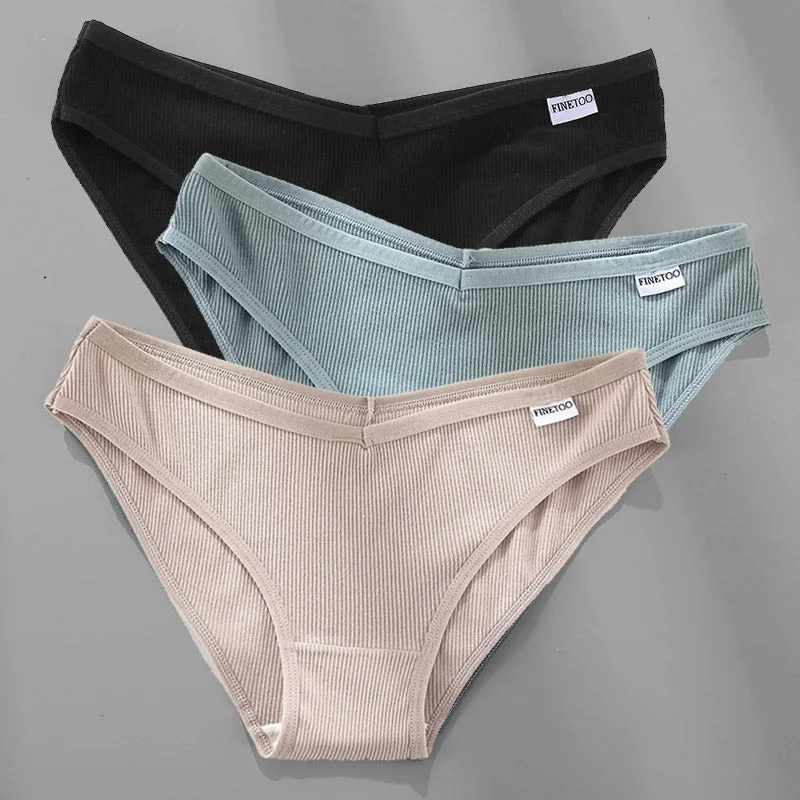 3pcs, Cotton Panties Underwear Sexy Briefs