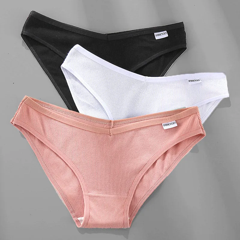 3pcs, Cotton Panties Underwear Sexy Briefs