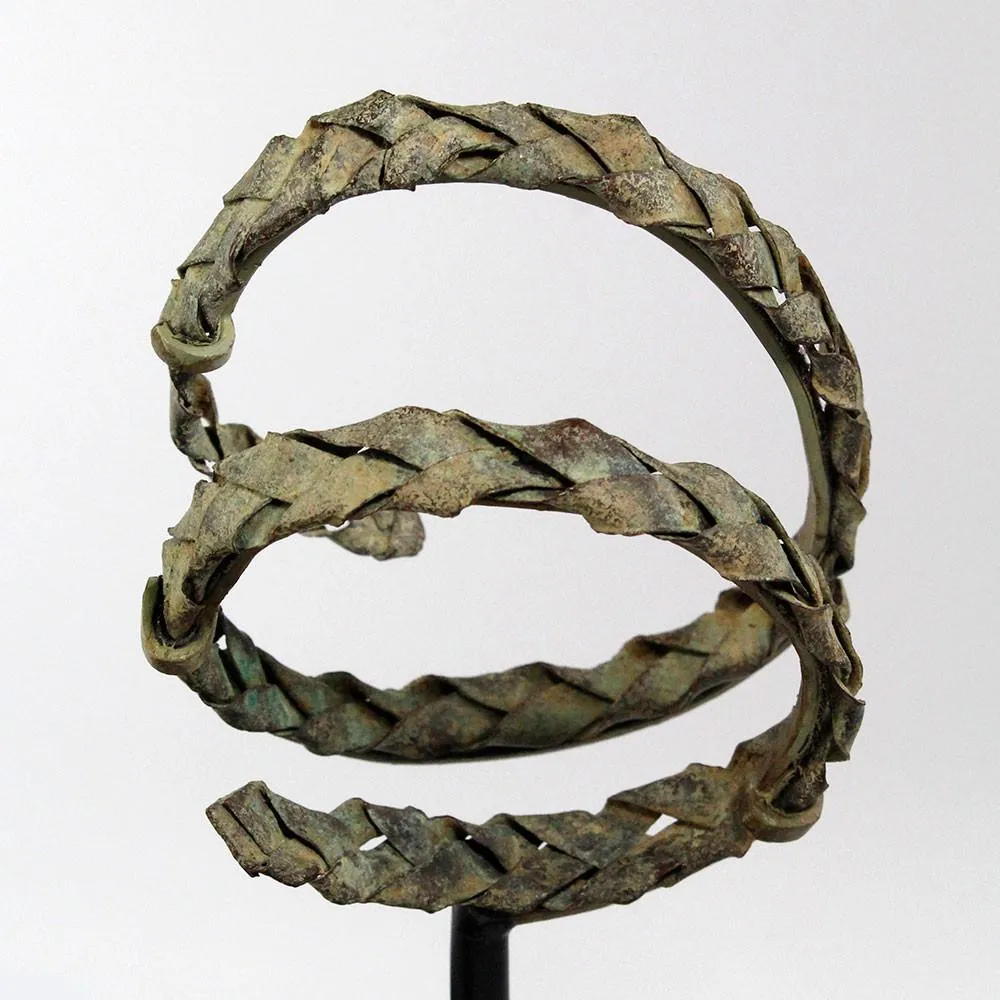 A rare Byzantine Bronze Diadem and Bracelet, ca 4th - 5th century CE