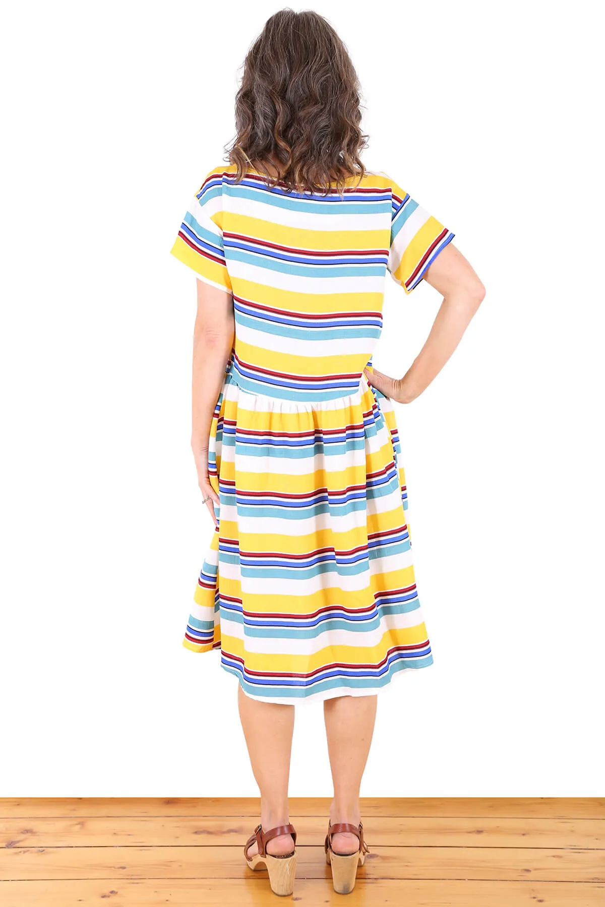 Above Deck Drop Waist Dress Yellow