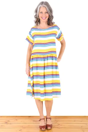 Above Deck Drop Waist Dress Yellow