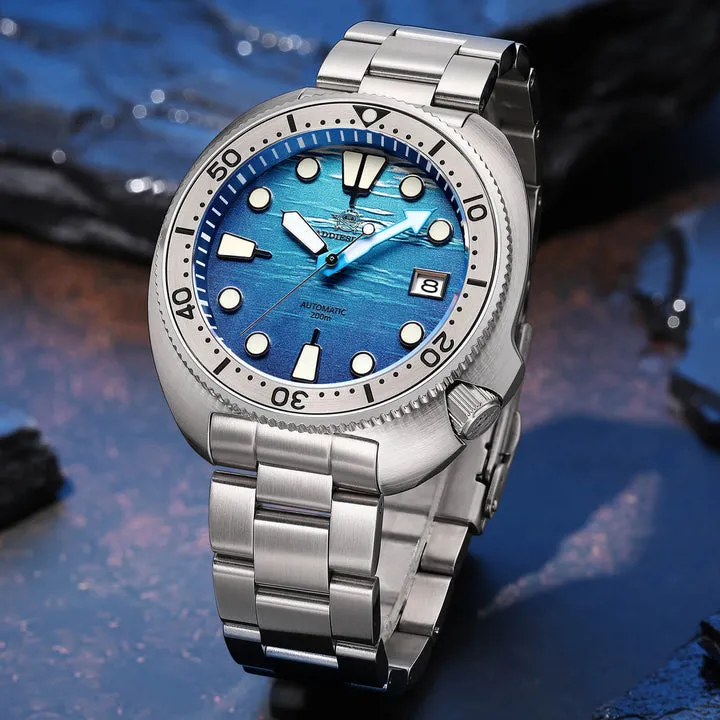 Addiesdive 3D Deep Sea Turtle Dial Dive Watch AD2045