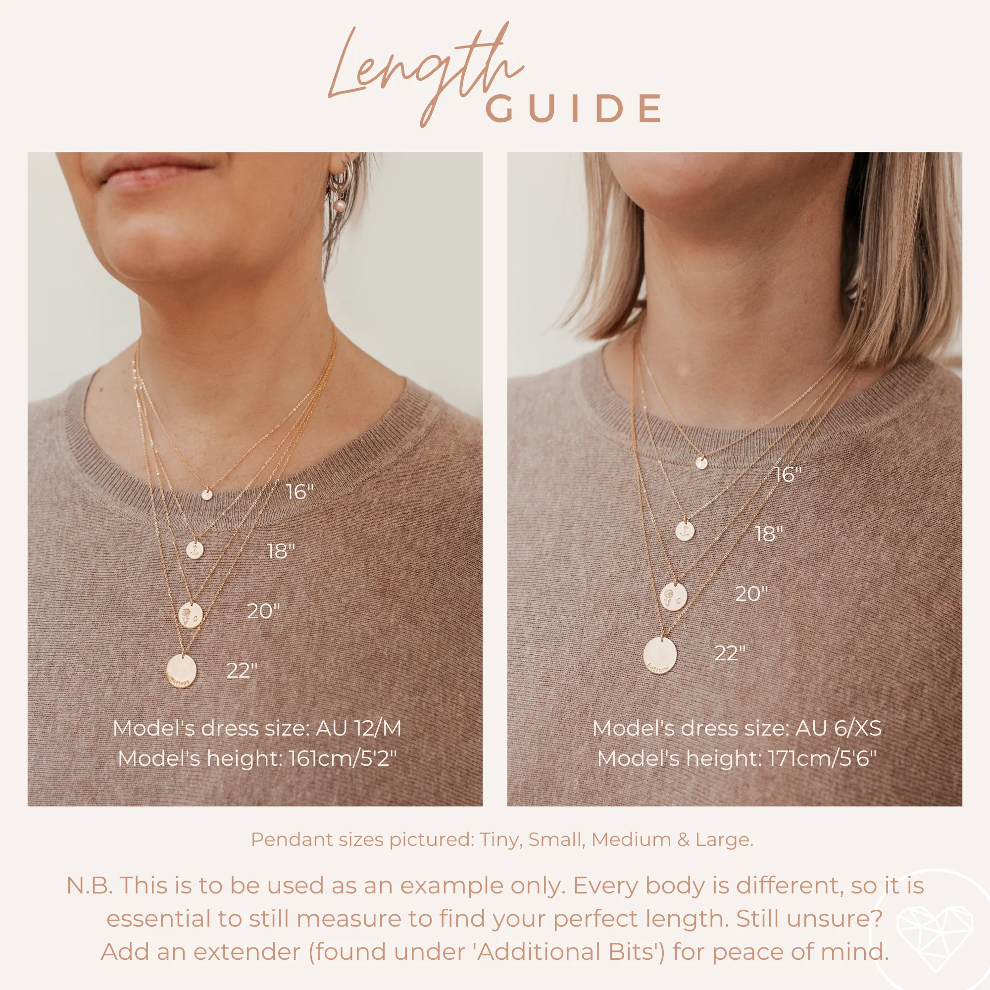 Adore Necklace • Small Heart & Tiny Pendant Necklace