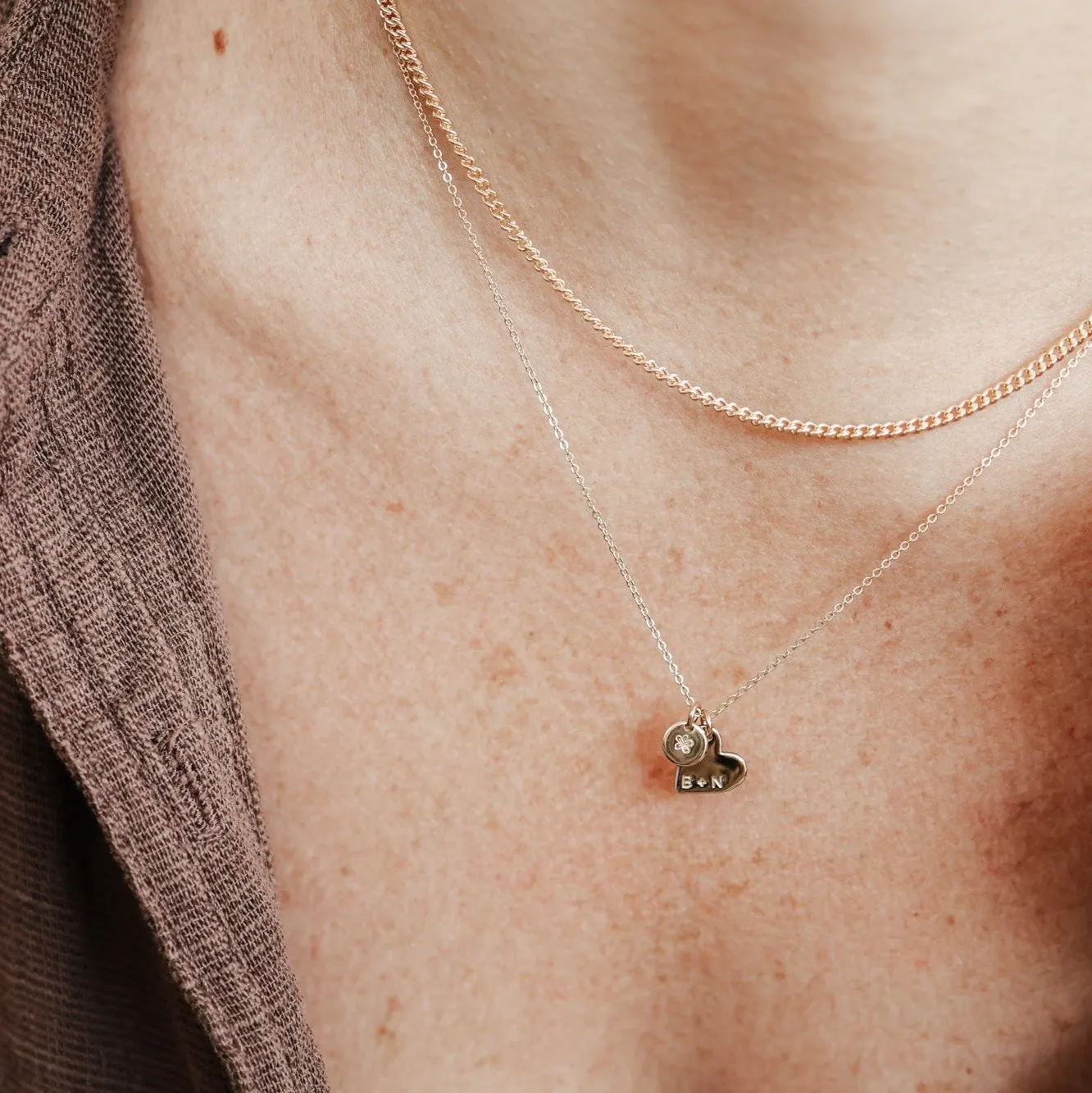 Adore Necklace • Small Heart & Tiny Pendant Necklace