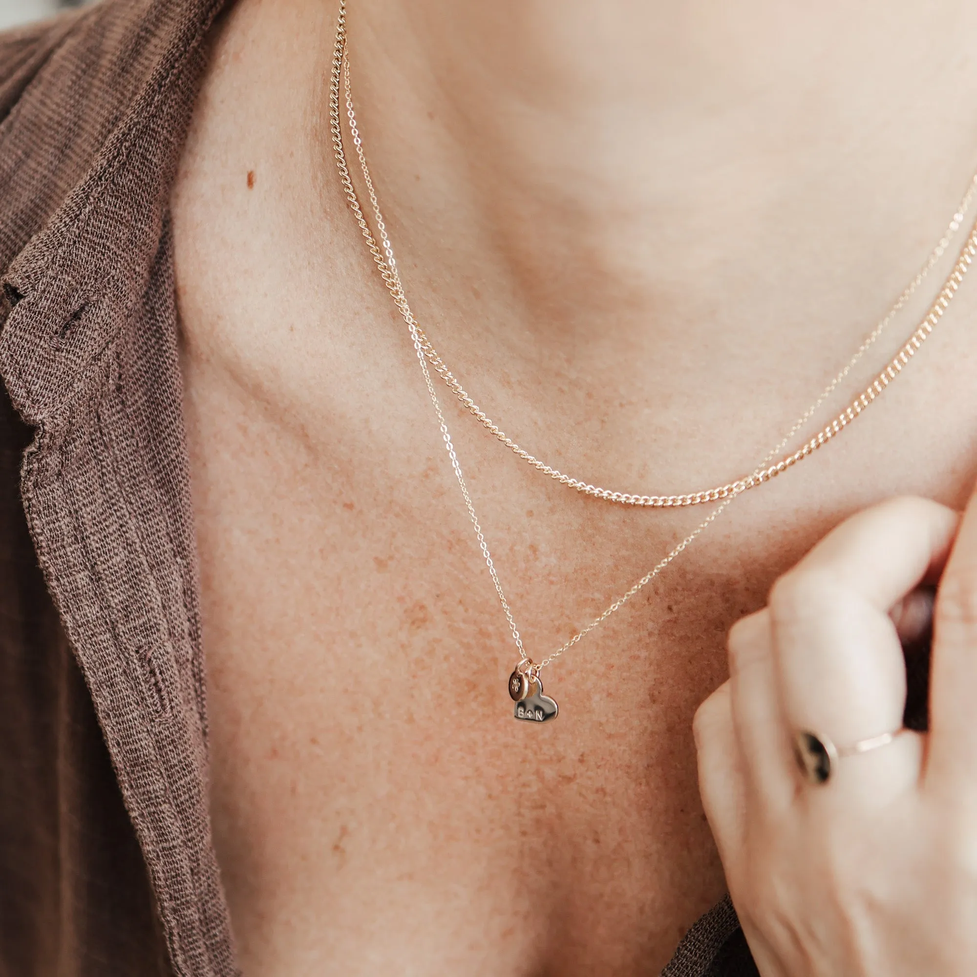 Adore Necklace • Small Heart & Tiny Pendant Necklace