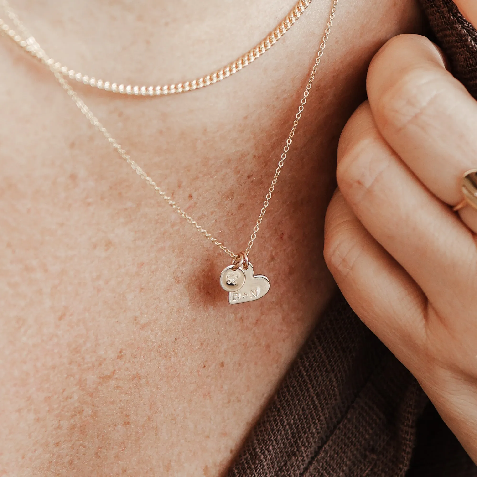 Adore Necklace • Small Heart & Tiny Pendant Necklace