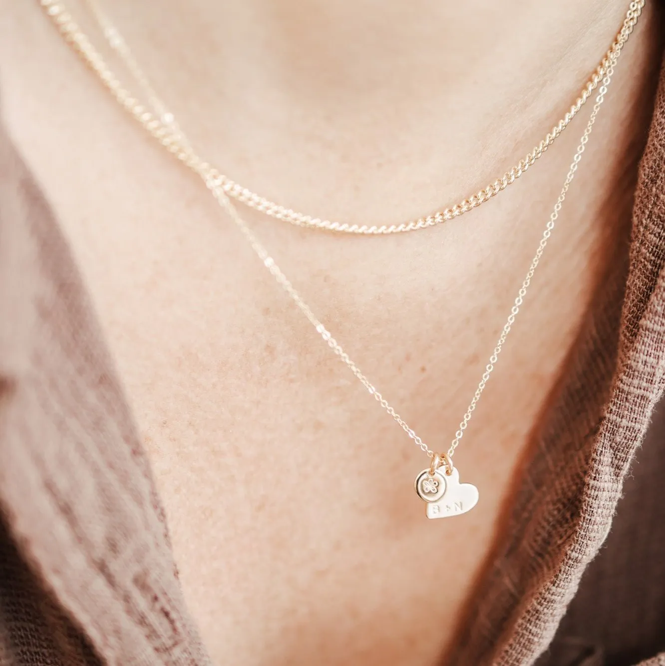 Adore Necklace • Small Heart & Tiny Pendant Necklace