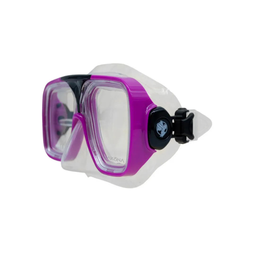 Akona Breeze Dual Tempered Glass Lens Quick Disconnect (QD) Buckle Scuba Diving Mask - Optional Prescription Lens Available