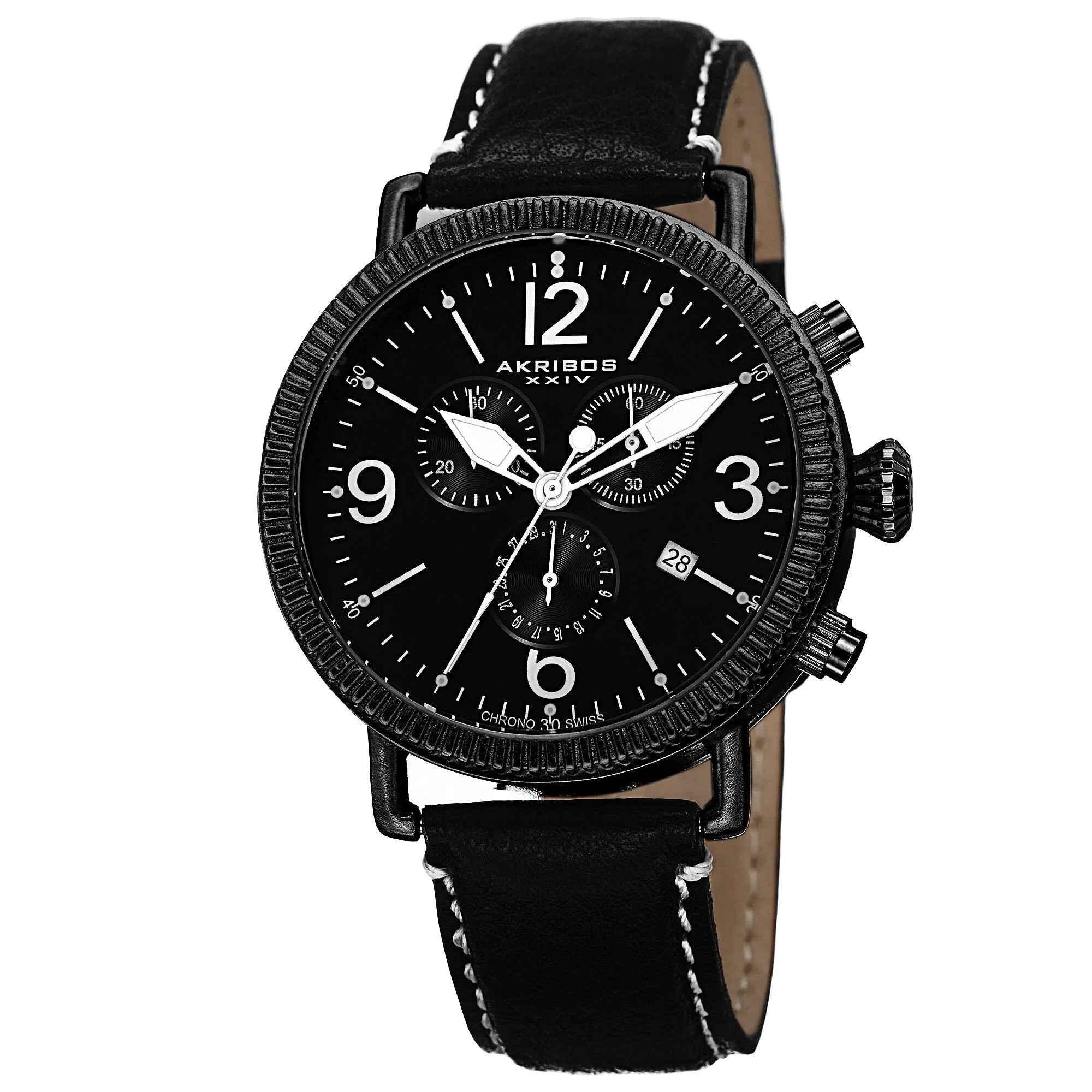 Akribos Xxiv Black Dial Black Ion-plated Men's Watch AK753BK