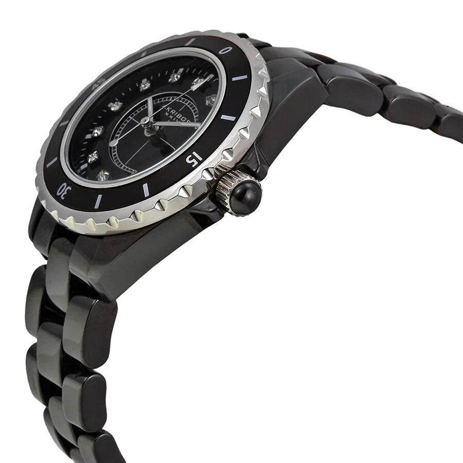 Akribos Xxiv Ceramic Black Dial Ladies Watch AK485BK