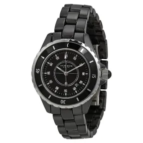 Akribos Xxiv Ceramic Black Dial Ladies Watch AK485BK