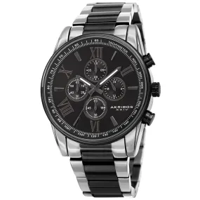 Akribos Xxiv Chronograph Quartz Black Dial Men's Watch AK1072TTB