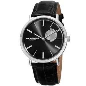 Akribos Xxiv Essential Quartz Black Dial Men's Watch AK848SSB