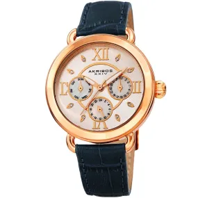 Akribos Xxiv Quartz Crystal Gold Dial Ladies Watch AK1043BU