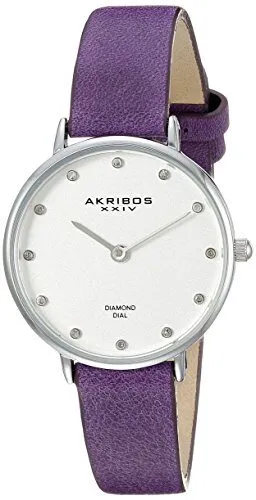 Akribos Xxiv Quartz Diamond Silver Dial Ladies Watch AK882PU