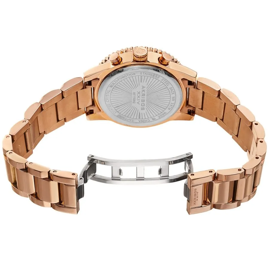 Akribos Xxiv Quartz Rose Gold Dial Ladies Watch AK1100RG