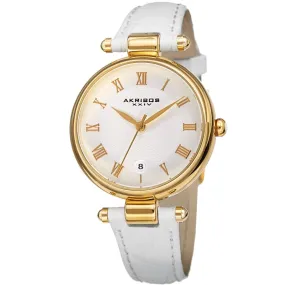 Akribos Xxiv Quartz White Dial Ladies Watch AK1070WT