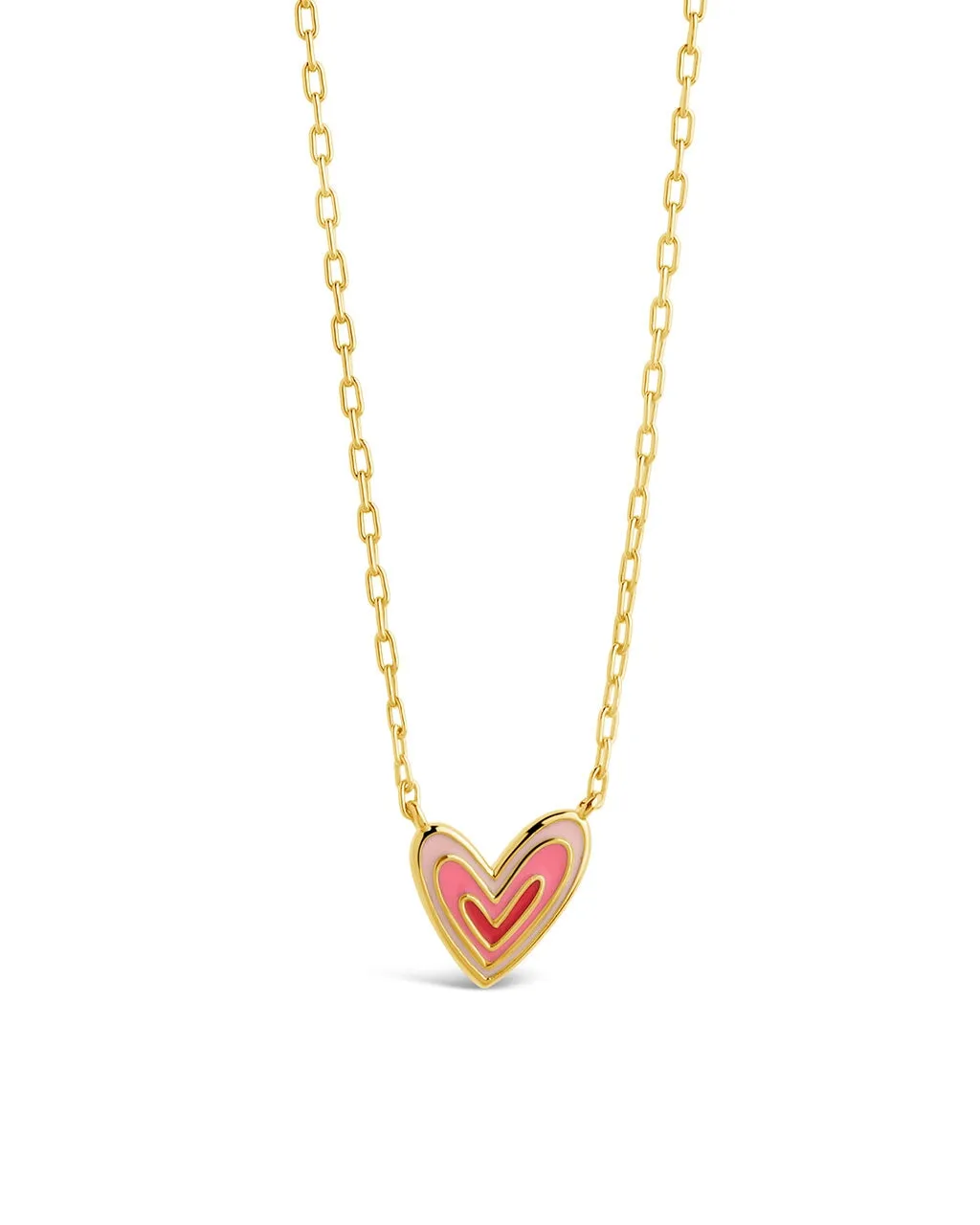 Amanda Enamel Heart Pendant Necklace