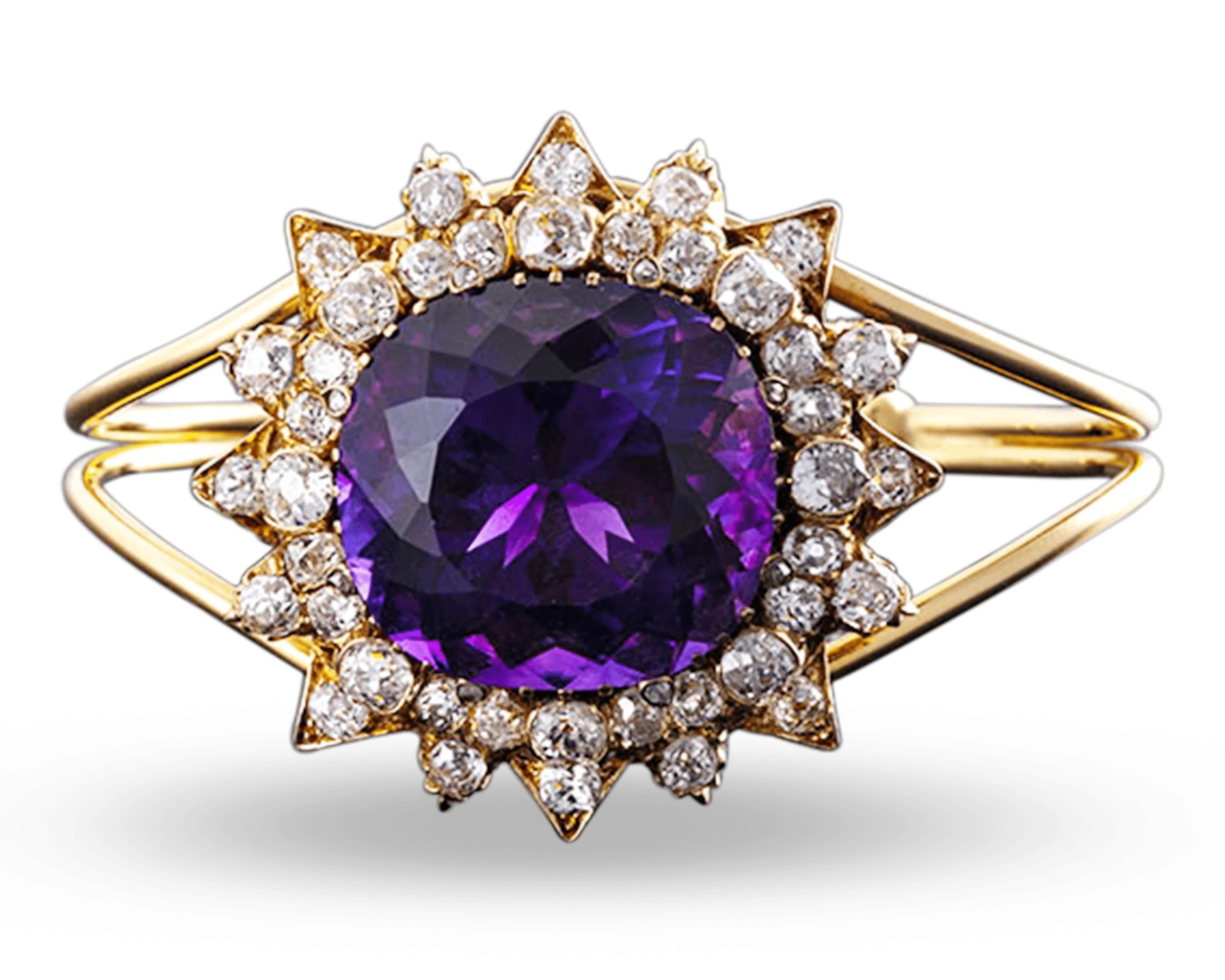 Amethyst and Diamond Bangle Bracelet, 50.00 Carats