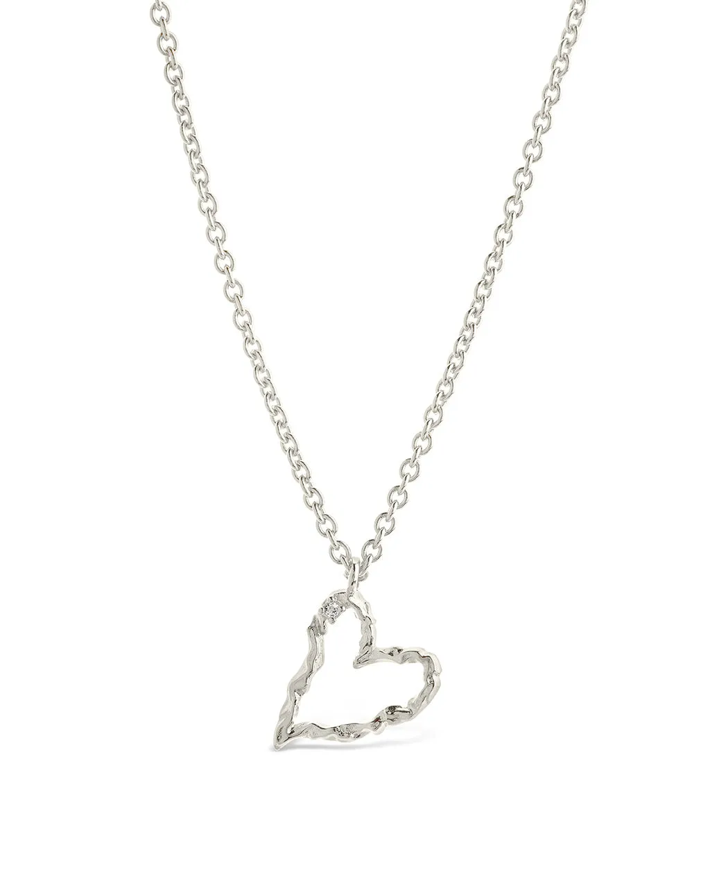 Amia CZ Heart Pendant Necklace