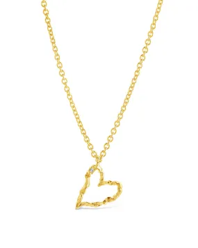 Amia CZ Heart Pendant Necklace