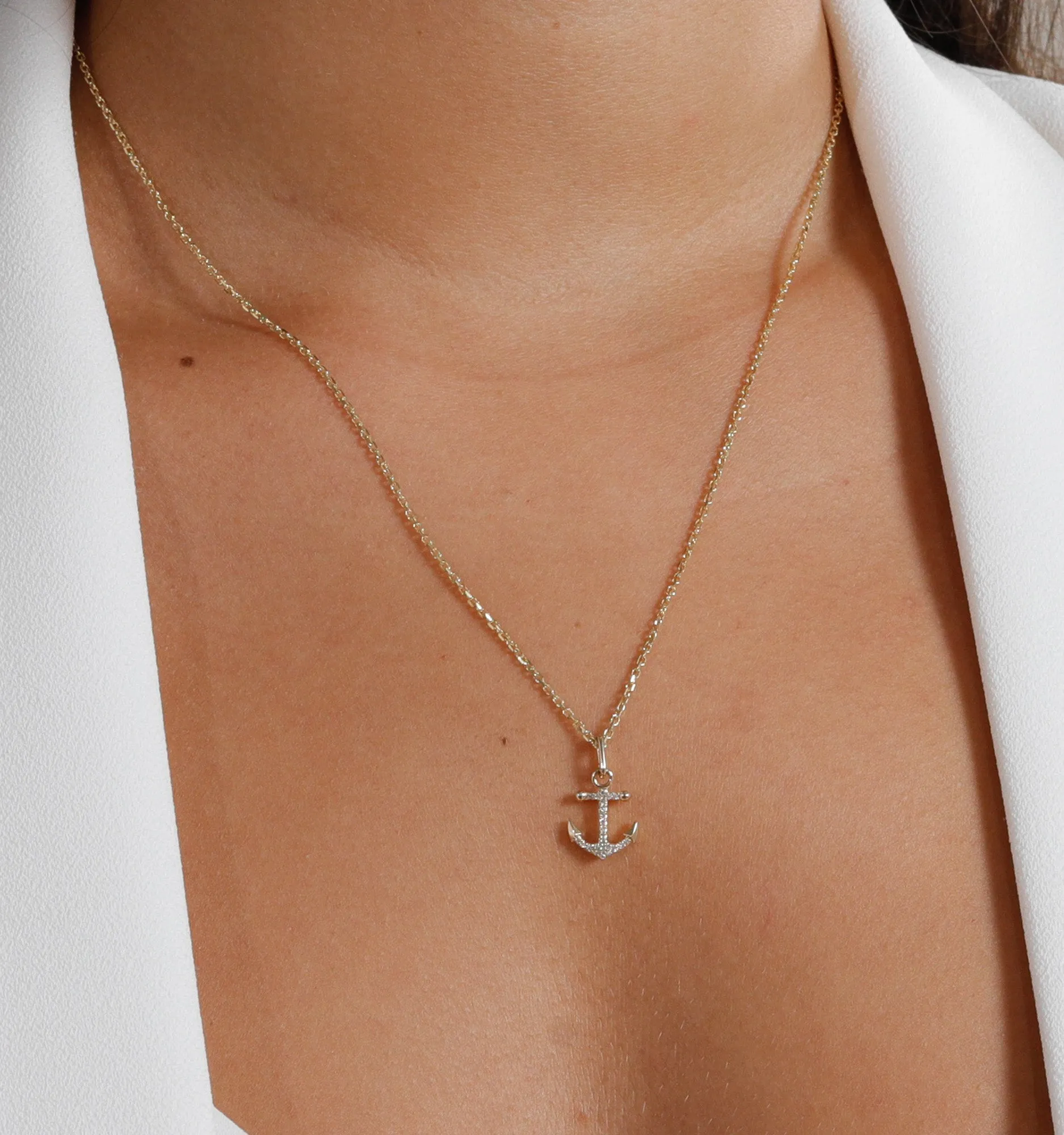 Anchor Diamond Necklace