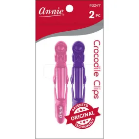 Annie Crocodile Clips Pink & Purple #3247