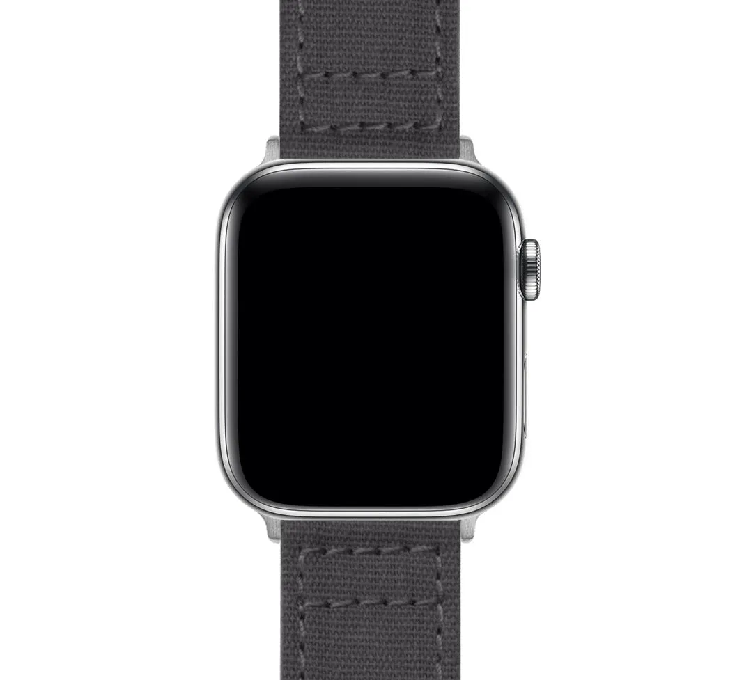 Apple Watch Smoke Grey Canvas Watch Band