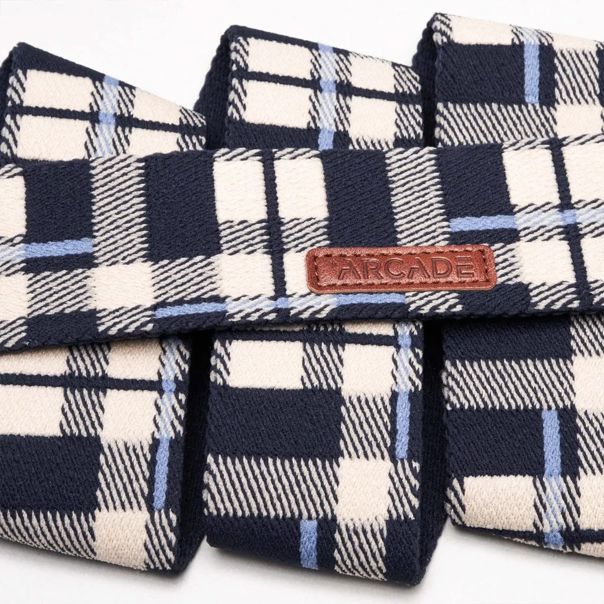 Arcade Belts Plaid - Navy Oat