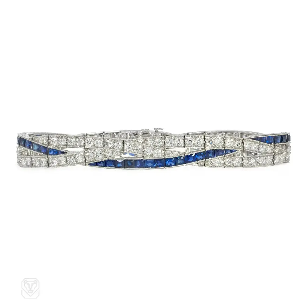 Art Deco J.E. Caldwell sapphire and diamond bracelet