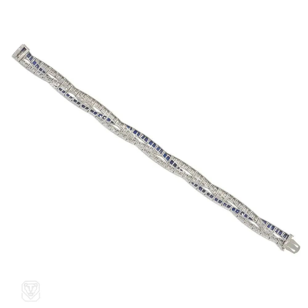 Art Deco J.E. Caldwell sapphire and diamond bracelet