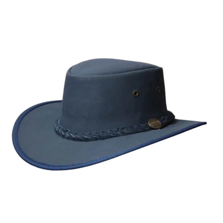 Barmah 1054NA Navy Drover Allover Canvas Hat