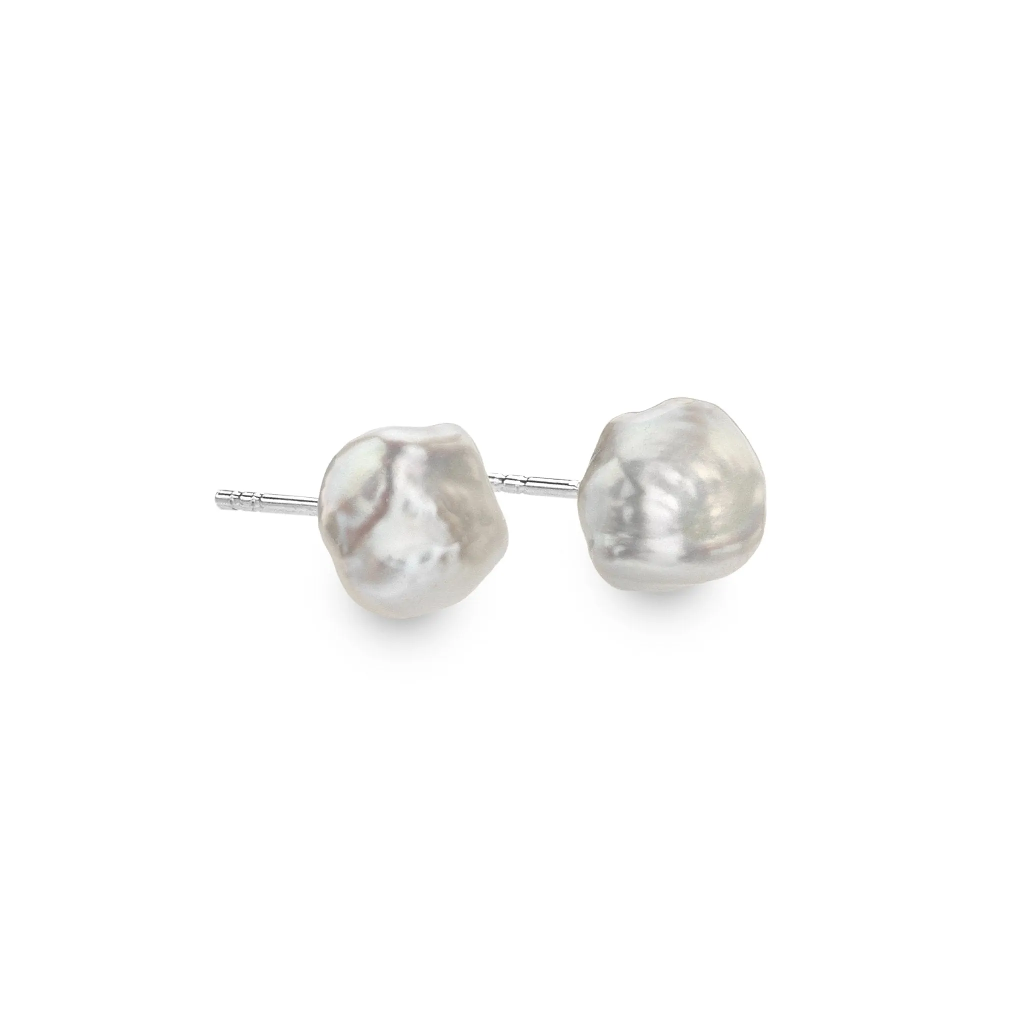 Baroque pearl studs