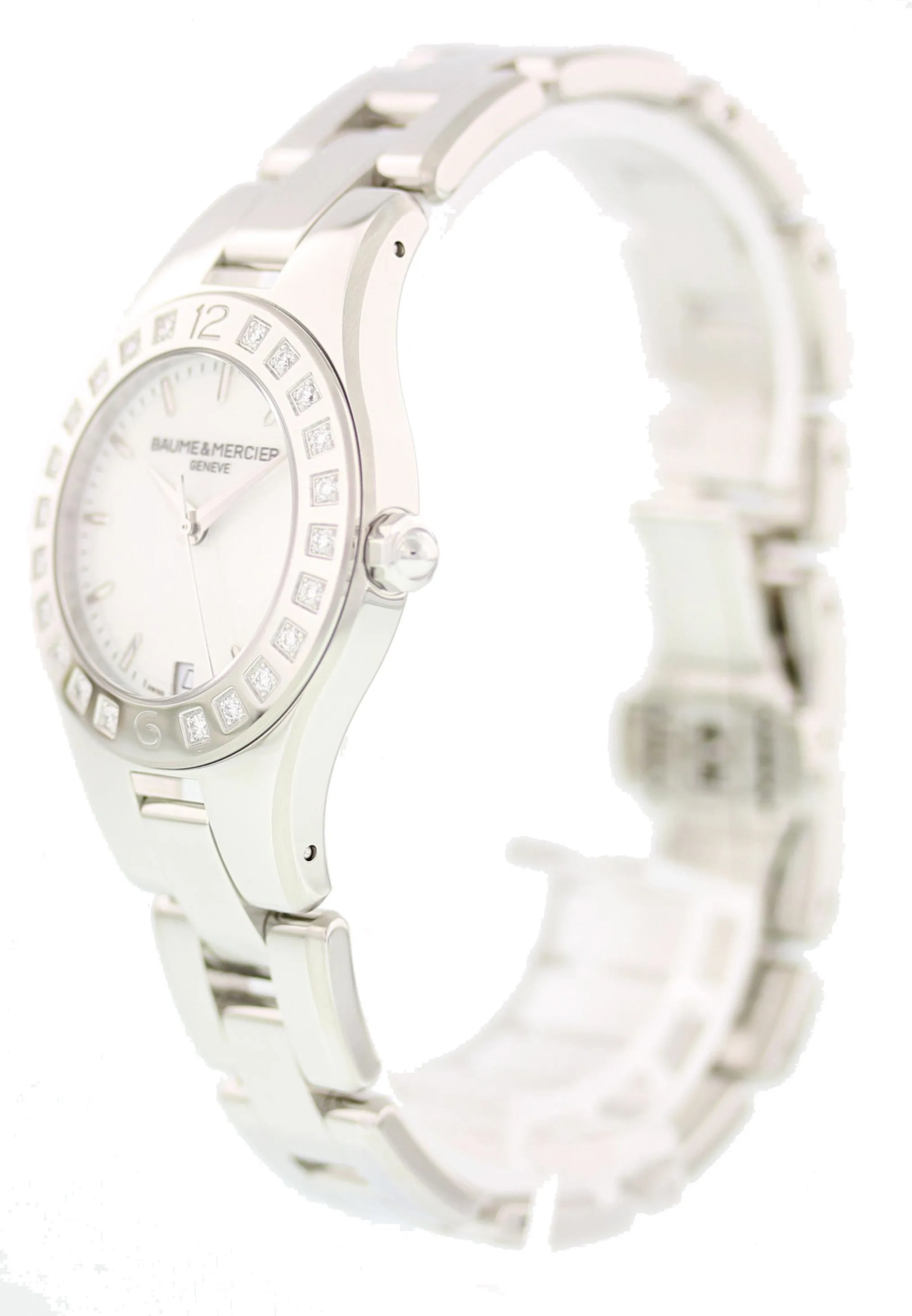 Baume & Mercier Linea MOP Dial Diamond Bezel Ladies Watch MOA10072