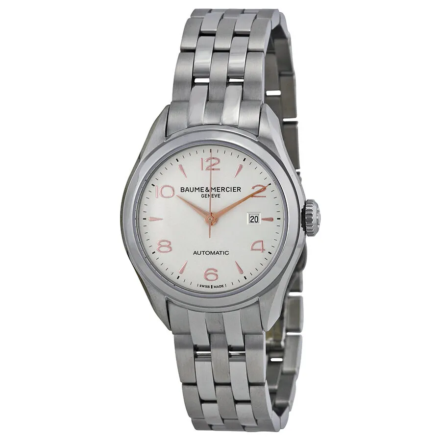 Baume and Mercier Clifton Automatic Silver Dial Ladies Watch 10150 A10150