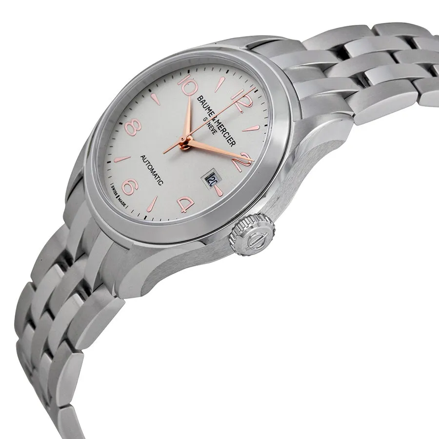 Baume and Mercier Clifton Automatic Silver Dial Ladies Watch 10150 A10150