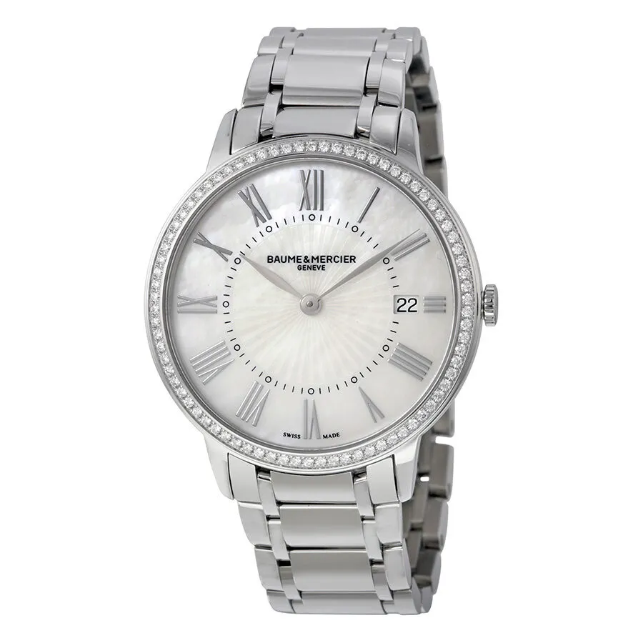 Baume and Mercier Mother of Pearl Dial Diamond Ladies Watch MOA 10227