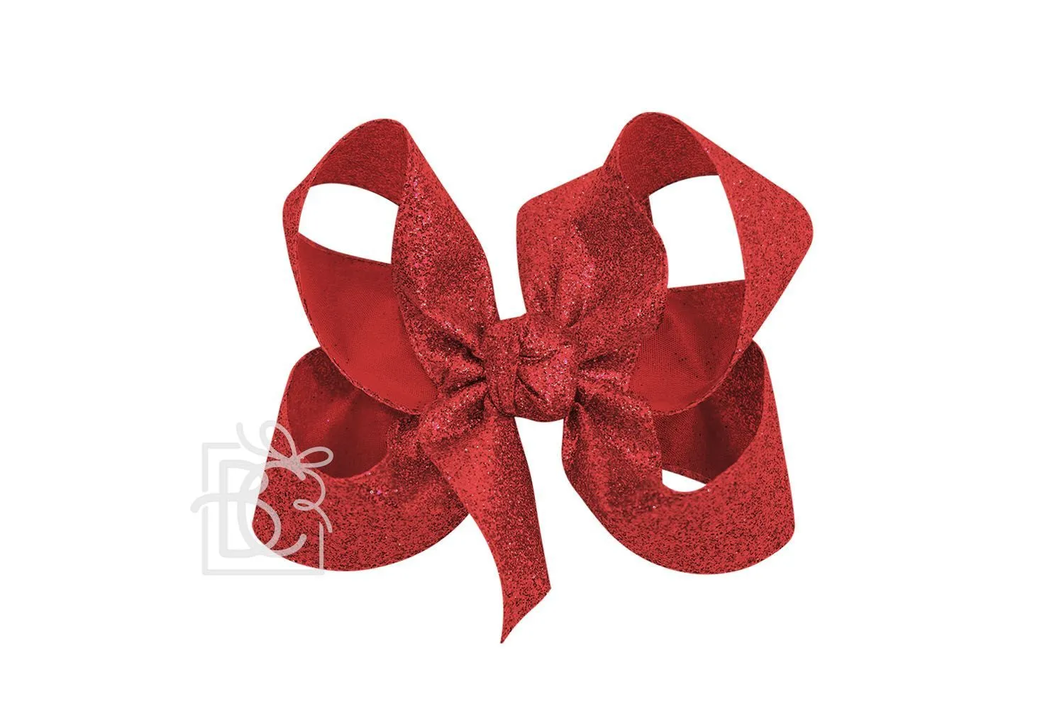 Beyond Creations 4.5" Glitter Metallic Bow On Clip